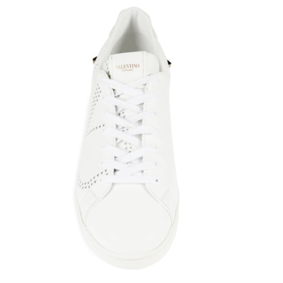 NIB $690 Valentino Backnet Perforated Sneaker in White -  11.5US  / 41.5! - Picture 5 of 5